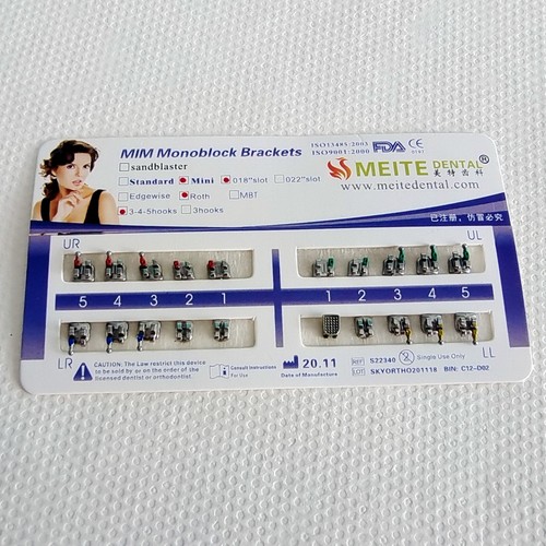 20Pks Dental Orthodontic Brackets Brace Mini Standard Edgewise Roth MBT 018 022 - Picture 38 of 101