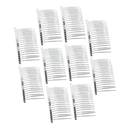10x Metal Blank Hair Combs Hair Clips Pins for Bridal Veil DIY Hair Jewelry - Picture 10 of 12