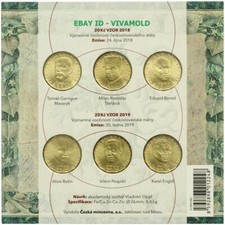 20 Korun 2018-2019 Czech republic UNC (SET of 6 Coins) COMMEMORATIVE RARE COINS