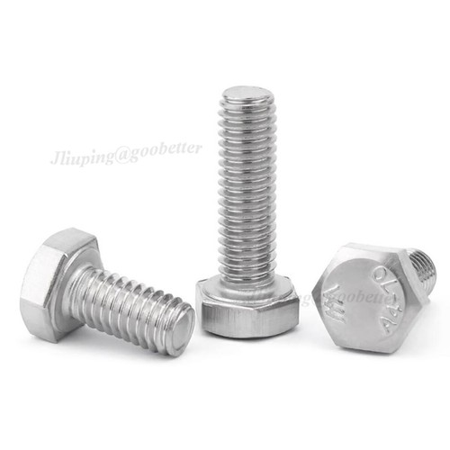 Juego de cabeza hexagonal M8 M10 M12 tornillo pernos hexagonales DIN 933 A4 316 acero inoxidable rosca completa - Imagen 7 de 7