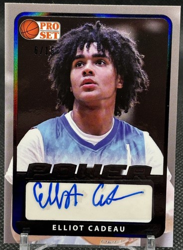 Elliot Cadeau Leaf Pro Set Power Black Foil Auto /15 UNC Tarheels - Picture 1 of 2