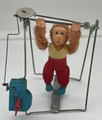 Vintage TN Made In Japan Wind Up Gymnastics Monkey Toy-See Description