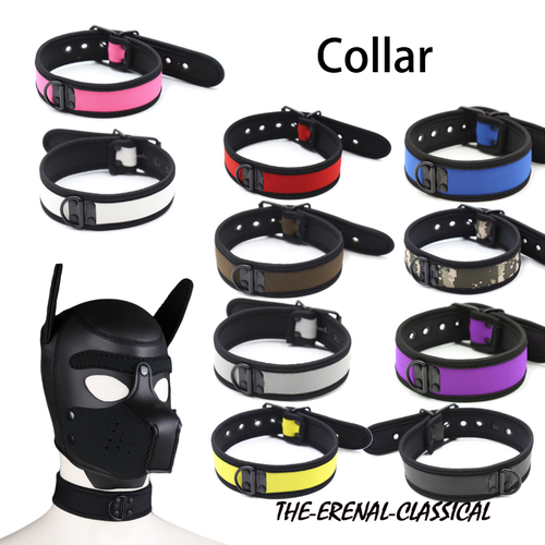 Gay Puppy Mask Accessories Cosplay Pet Play Head Restraint Fetish Collar for Men - Picture 15 of 34