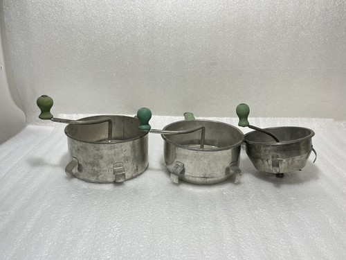 Lot of 3 Antique 1930s Foley Food Mill Sieve Ricer Kitchen Tools w/ Green Handle - Picture 3 of 8
