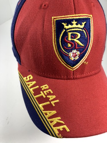 Real Salt Lake Adidas Flex Fit Hat Cap Red Logo size S/M MLS Soccer Free Ship - Picture 2 of 14