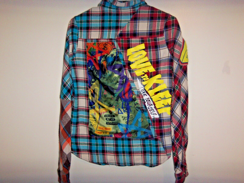 BOY'S LOVE TO KLEEP BUTTON UP L/S FLANNEL SHIRT SIZE 13-14 - Picture 5 of 6