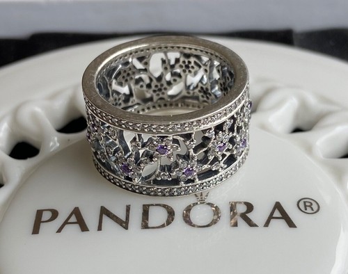 Authentic Pandora Forget Me Not Statement Ring #190991ACZ - Picture 6 of 8