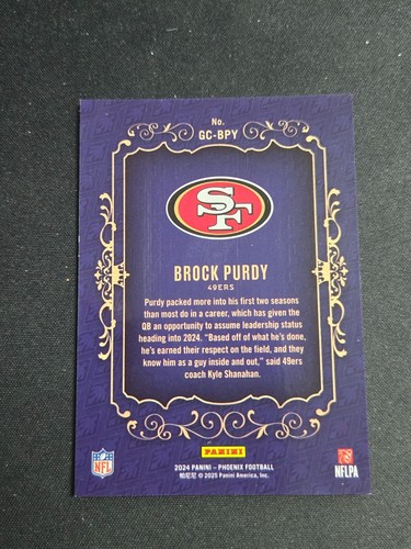 2024 Panini Phoenix Brock Purdy Gridiron Crowns SSP ESTUCHE ¡¡ÉXITO!!! - Imagen 2 de 2