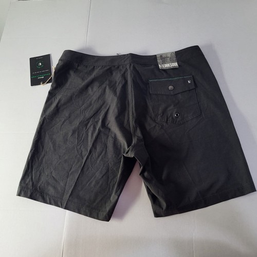 LINKSOUL Boardwalker Mens Shorts Hybrid Land or Sea SZ 36 Black LS6113 - Picture 2 of 7