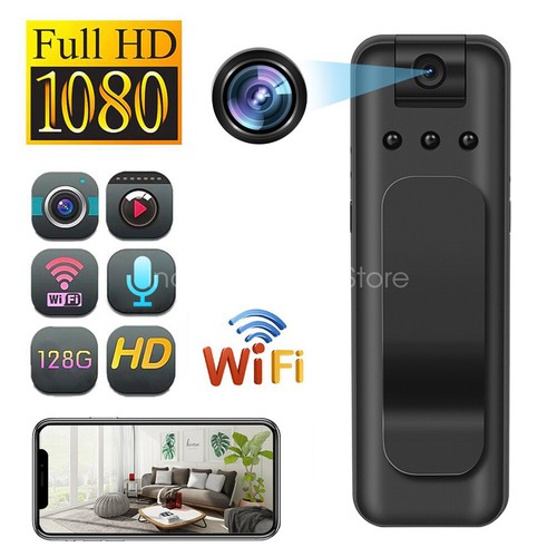 Body Camera 1080P HD WIFi Remote Viewing Video Recorder Night Vision Mini Cam