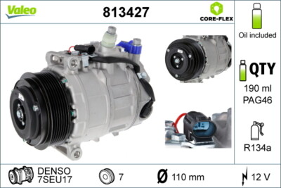 VALEO 813427 Compressor, air conditioning for MERCEDES-BENZ
