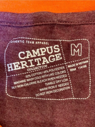Campus Heritage Virginia Tech VT HOKIES Women's Long Sleeve T-Shirt Size M NWOT - Picture 4 of 5