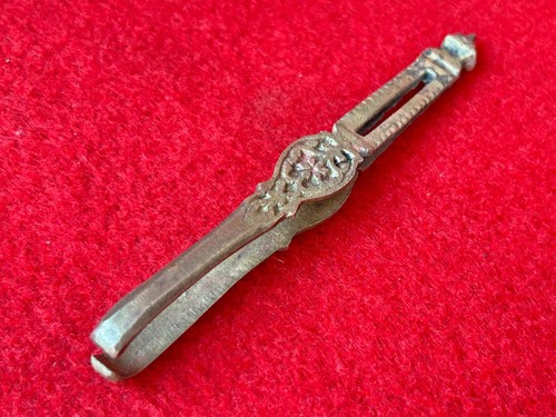 An Old Fine Brass Unique Hand Carvings Gold Smith Making Tool / Tong Collectible - Picture 8 of 12