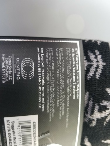 Bebe Logo, 6 Pairs Of Socks Different color with stripes Size 4 -10 - Picture 3 of 3