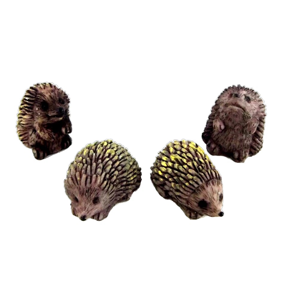 MELODY JANE Casa de Muñecas Erizos Miniatura Animal Familia 1:12 Jardín Accesorios Juego de 4