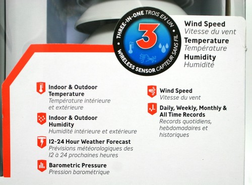 ACU RITE Accurate Weather Forecast Outdoor Temperature Wind Barometric Pressure - Picture 3 of 11