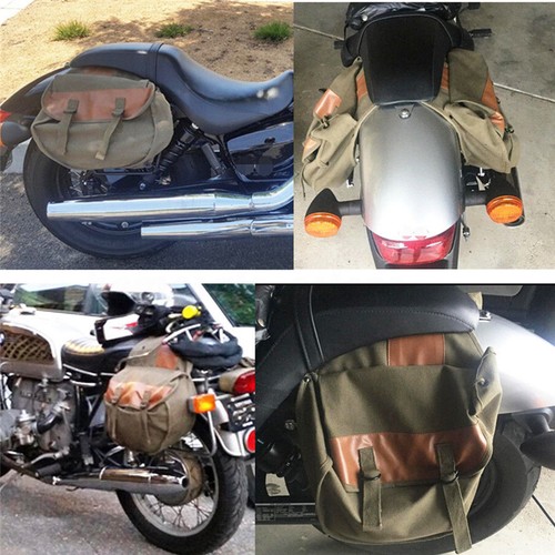 Motorcycle Rear Seat Bag High Capacity Luggage Bag Saddle Bags Black Accessories - Picture 12 of 12