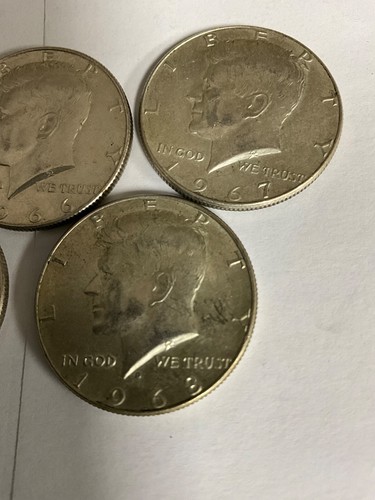 KENNEDY 40% CLAD HALF DOLLARS 1965 - 1969 #1001 - Picture 3 of 6