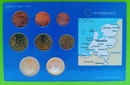 NETHERLAND. Euro Coins of Netherland Holand 1999-2003 UNC Compl. set of 8 values - Picture 4 of 5
