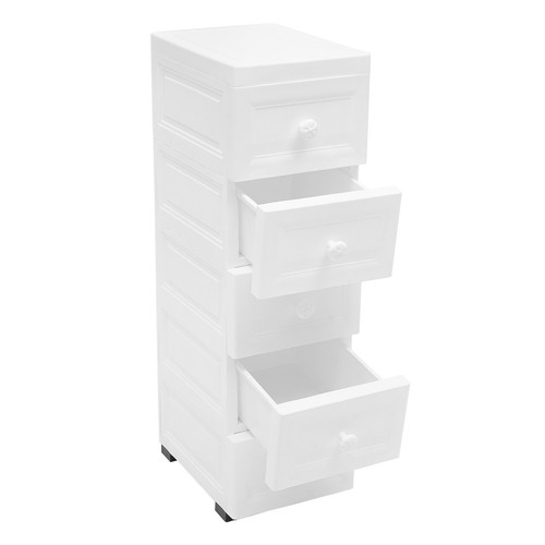 Badrollwagen Rollcontainer K??chenwagen Rollwagen mit 5 Schubladen K??che Wei? - Bild 19 von 21