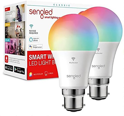  Smart Light Bulb   Wi-Fi Alexa Google IFTTT  7.8W  2 Pack B22 Sengled - Afbeelding 1 van 12