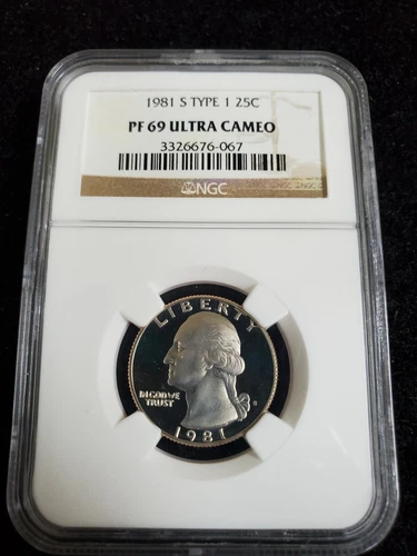 1981 S - Washington Quarter-  Type 1 Proof - NGC PF 69 Ultra Cameo
