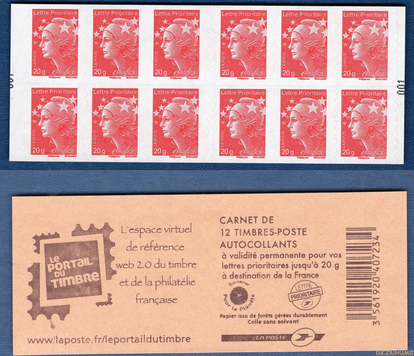 Prix D Un Carnet De 12 Timbres Carnet – 590 C4 – 001 - Type Marianne de Beaujard – Le Portail du Timbre 2011 | eBay