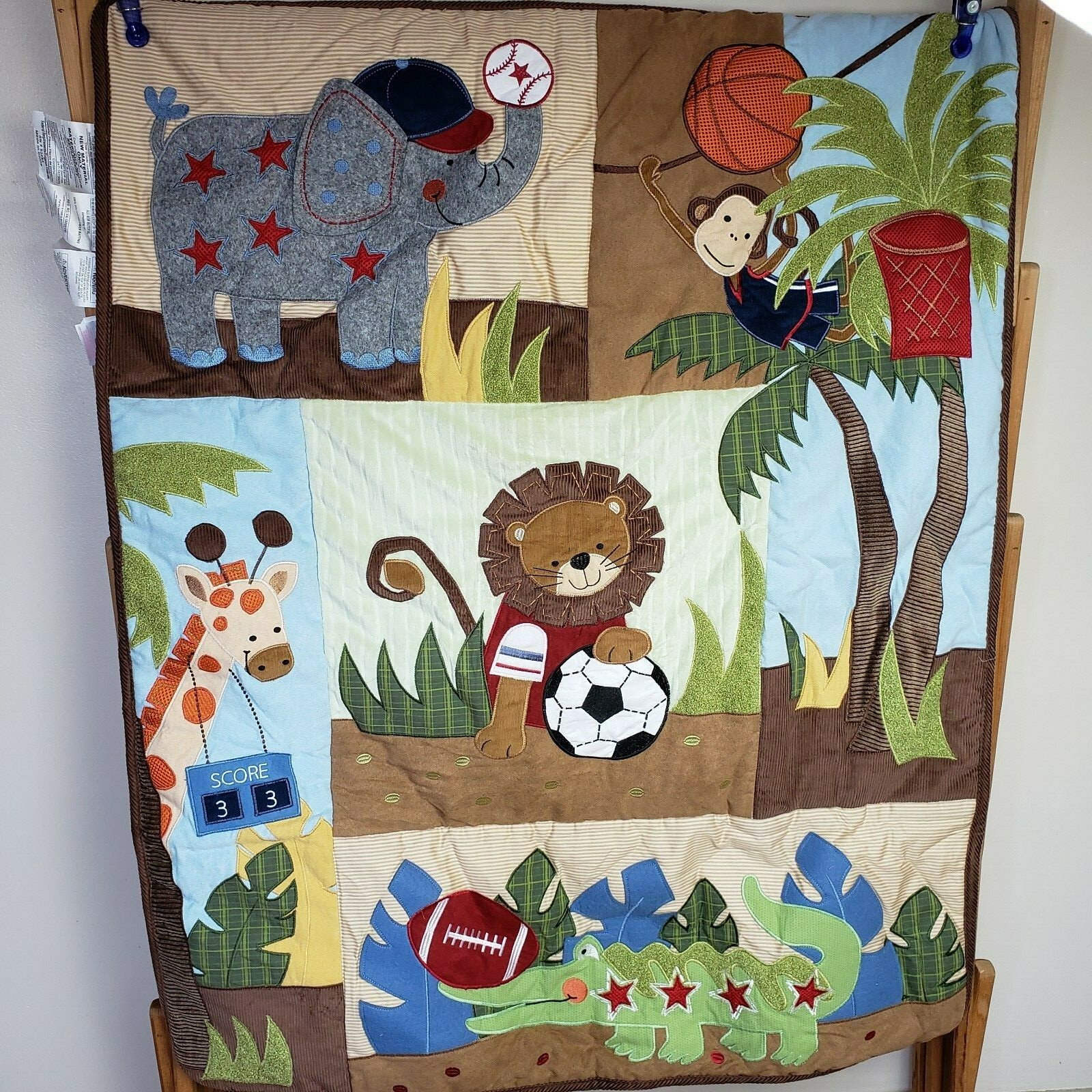 Lambs & Ivy Team Safari Crib Set Bedding Jungle Wild Zoo Animals Sports Teams 84122086067 | eBay Lambs & Ivy Team Safari Crib Set Bedding Jungle Wild Zoo Animals Sports Teams 84122086067 | eBay