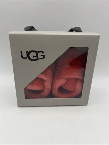 UGG Keelan Boots Baby Toddler Girls Sz 2/3 Pink Watermelon Suede Fur - Picture 13 of 16