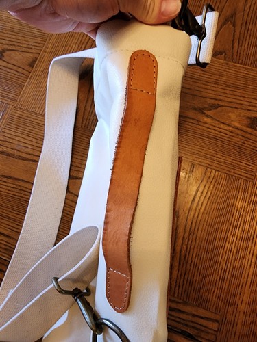 RARE Seamus Golf x Arnold Palmer Fescue Project Vanilla Leather Sunday Bag - Picture 7 of 15