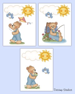 Blue Jean Bear Nursery Prints Or Decals Baby Wall Art Kids Room Image Is Loading Blue Jean Bear Nursery Prints Or Decals Baby