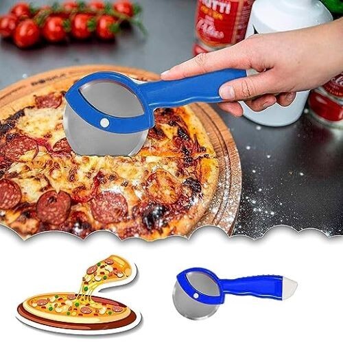 Stainless Steel Garlic Crusher2In1 Lemon Squeezer with Bottle Open &Pizza Cutter - Picture 4 of 11
