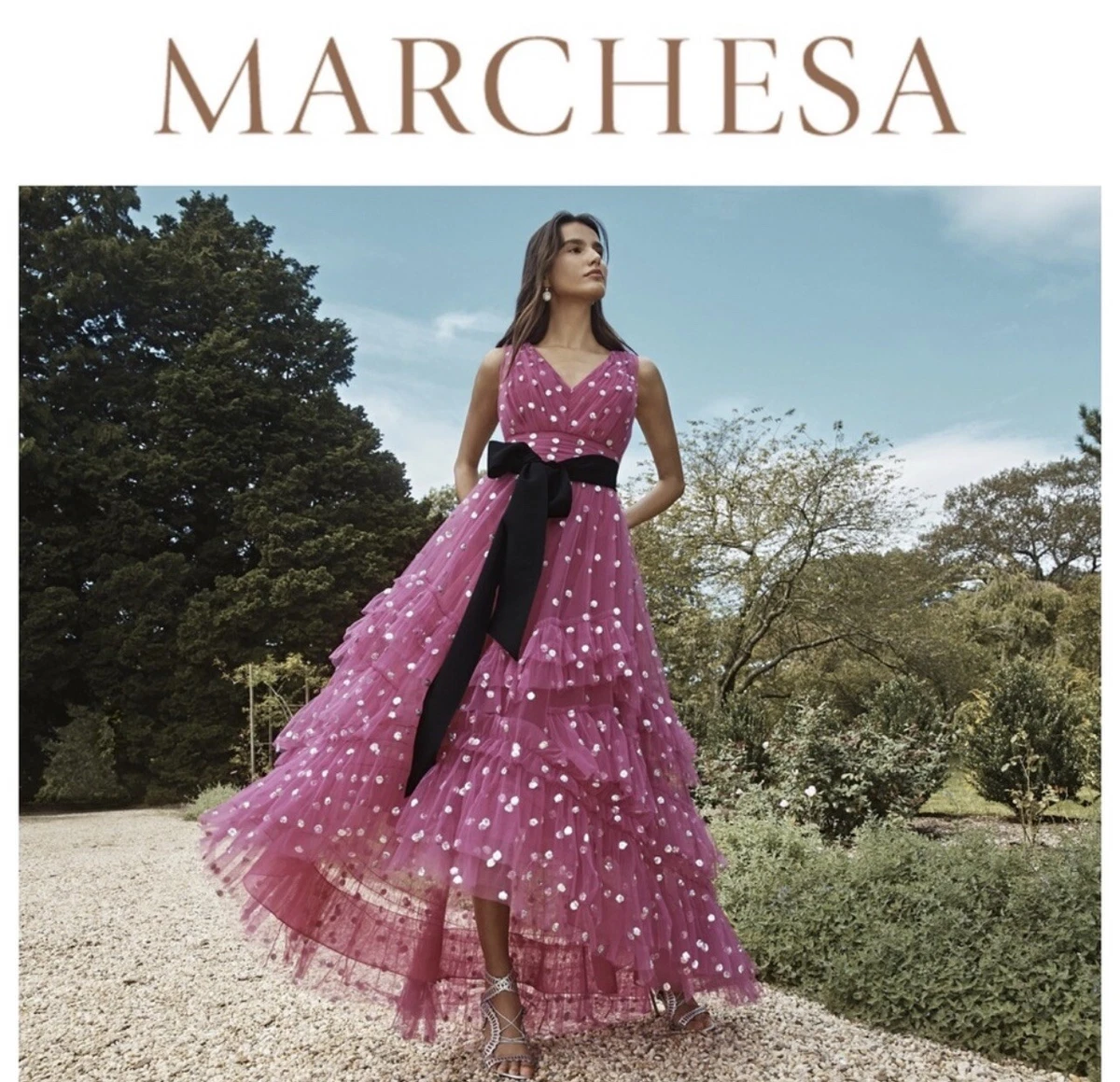 Marchesa pink cheap gown