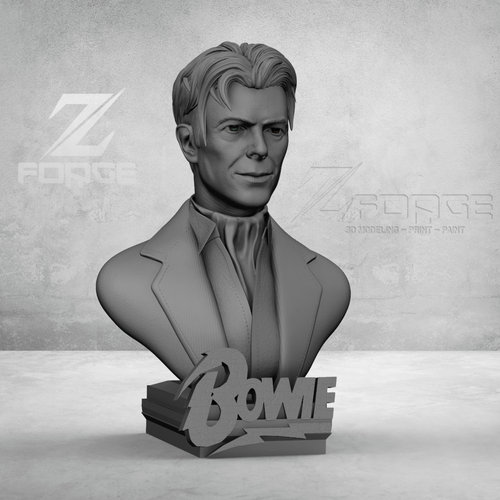 MODEL KIT UNPAINTED DAVID BOWIE BUST UNPAINTED 18cm - Foto 3 di 9