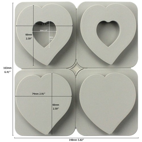 Silicone Mould with Hole for Epoxy Resin Charms Jewelry Heart Star Hexagon - Foto 19 di 20