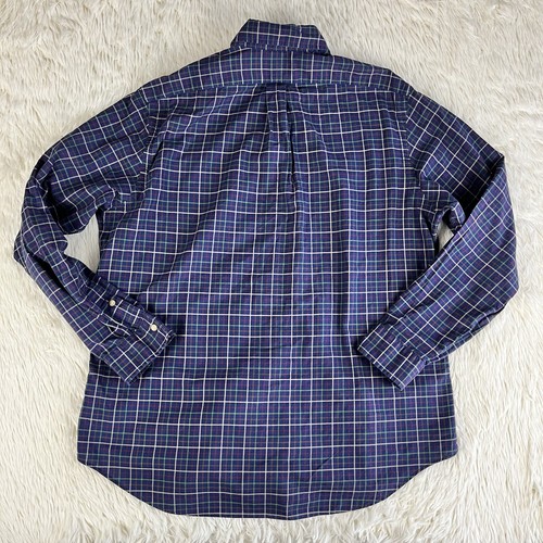 Ralph Lauren Men's Blue Plaid Button Down Collar Long Sleeve Button Up Size XL - Picture 9 of 24