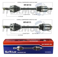 2 Front CV Axle Shafts SurTrack for Hyundai Santa Fe FWD 07-09 2.7L Aut.Transm.