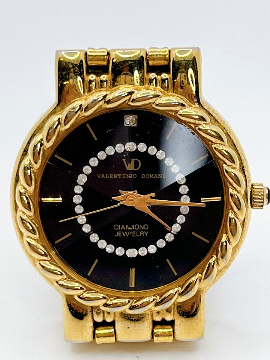 VALENTINO DOMANI Wristwatch Quartz Gold/Black/Silver VD-1030 VALENTINO DOMANI Wristwatch Quartz Gold/Black/Silver VD-1030