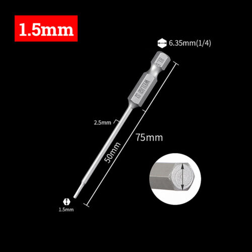 Hex Head Allen Wrench Drill Bit Set Screwdriver Socket 1/4" Hex Shank H1.5-H14 - Picture 10 of 28