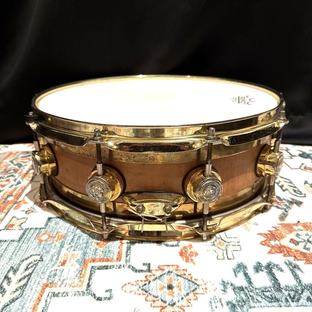 DW EDGE 8mm Brass 8-Ply Maple 14x5 Snare Drum Unique Hybrid Sound