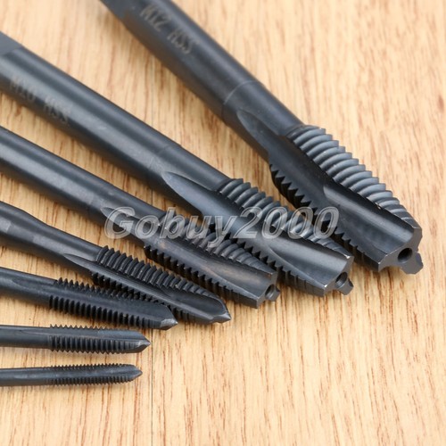 M3/M4/M5/M6/M8/M10/M12 Metric Threads Spiral Pointed Taps Tapping Drill Bits HQ - Picture 10 of 12