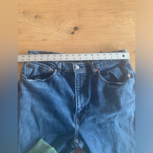 Levi's 505's Classic Jeans Blue Jeans Regular Wash Men's 38" X 30" Preowned - Picture 4 of 8