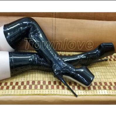 Women Thigh Ankle Platform Stiletto Heel Zipper Pumps High Heel-