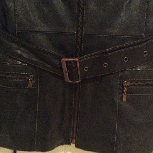 New! Kenneth Cole Reaction Genuine Leather Jacket! Women S/4 $299.00+ Must See! - Picture 3 of 6