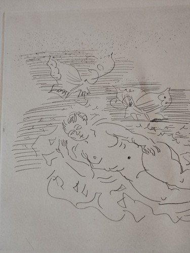 Gravure De RAOUL DUFFY 1877-1953 "baigneuse aux papillons" - Imagen 5 de 16