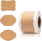 300 Pcs 2" X 3" Kraft Paper Decorate Tags Stickers Name Labels Stickers Self-Adh