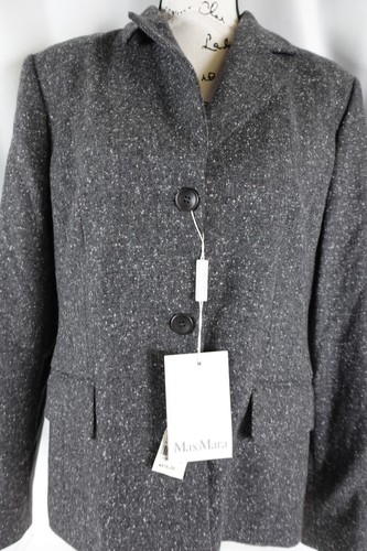 Max Mara Womens Brenta Blazer Jacket Size 14 Wool Cashmere 2 Button NWT $575 - Picture 15 of 23
