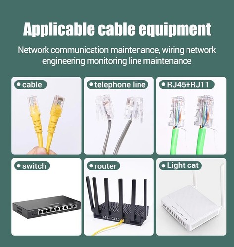 Tester per cavi di rete RJ45 RJ11Cat5 Cat6 Tester per cavi LAN - Foto 6 di 12