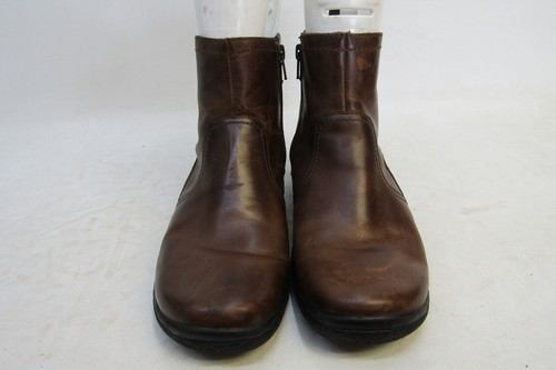 Clarks Womens Size 8.5 M Brown Leather Zip Fashion Ankle Boots Booties - Picture 5 of 11