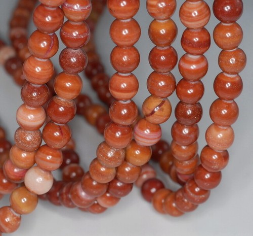 6MM RED ZEBRA JASPER GEMSTONE ROUND LOOSE BEADS 15.5" - Imagen 4 de 4